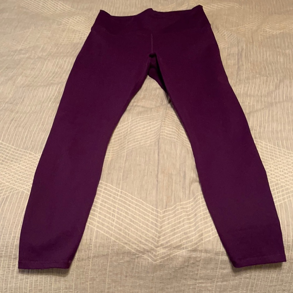 Purple 7/8 Powerhold Fabletics Leggings